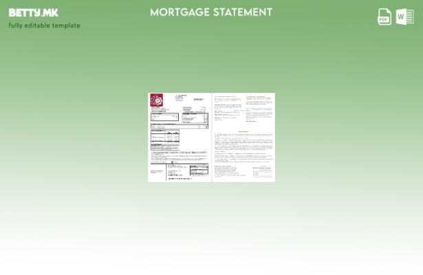 Извод за хипотека на сириската Чам банка во модерен стил во шаблон за формати Wo